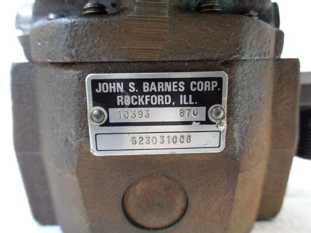 John S. Barnes Hydraulic Pump 10393, 870, 623031008